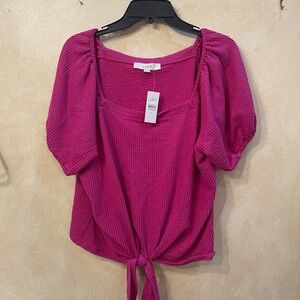 NWT LOFT Fuschia top, size XL 🩷